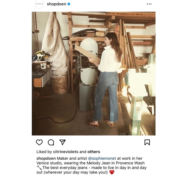 NWOT Doen Authentic Vintage Melody High Rise Flare Denim Jeans Women's Size 27 - Picture 5 of 16